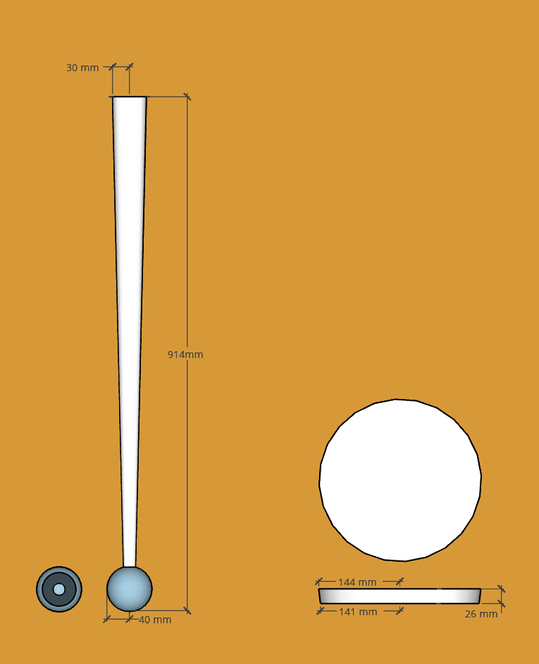 diagram comparing a tall, thin container with a shallow wide container - the shallow container looks smaller but actually has a greater volume